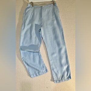 L.L. Bean Women's Light Blue Linen Pants